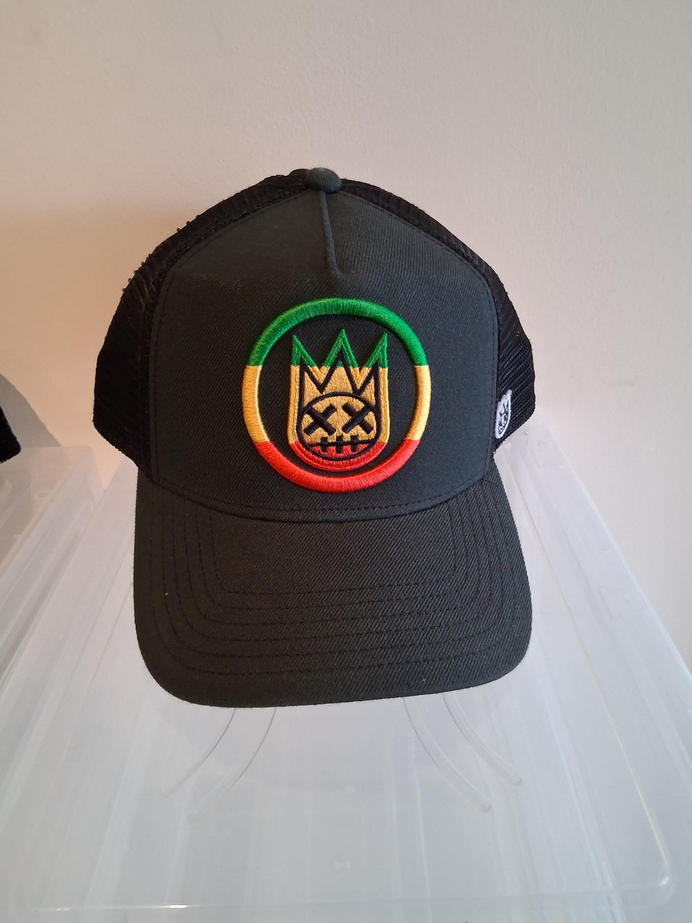 Cult of Individuality Black Trucker Cap with Red, Yellow & Green Crown Patch!